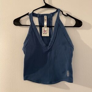 Women’s Free People Blue Halter Neck Top
